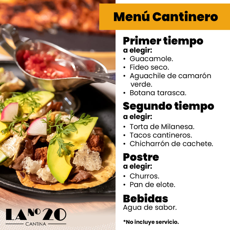 Menú Cantinero