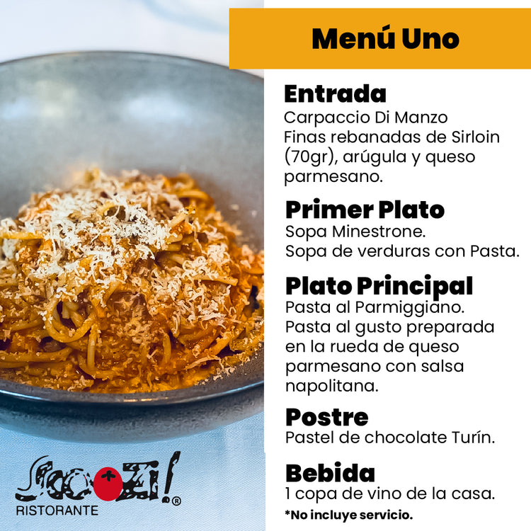 Menú 1 Scoozi